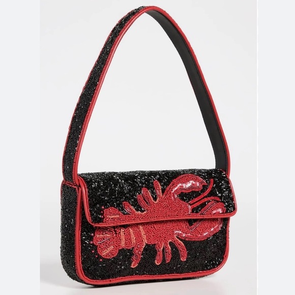 STAUD Handbags - LIKE NEW STAUD Tommy Beaded Bag, Lobster